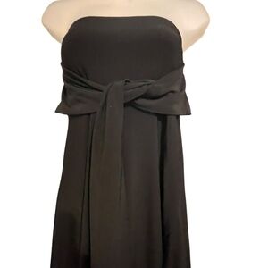 J.B.S. Strapless Maxi Dress with scarf tie Black Size S EUC